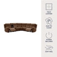 thumbnail image 3 of Cole & Rye Signature Faux Leather 6-Piece Dual Power Sectional with Storage Console, 3 of 10