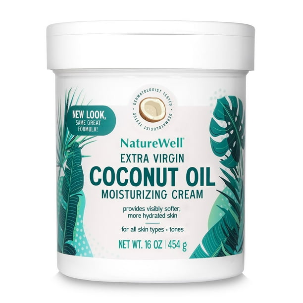 NatureWell Extra Virgin Coconut Oil Moisturizing Cream, 16 oz