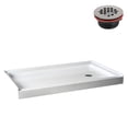 thumbnail image 6 of Streamline 60 in. x 36 in. Alcove Acrylic Shower Base With Left, Center or Right Drain / Glossy Black or White, 6 of 8