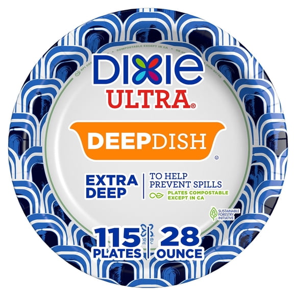 Dixie Ultra Extra Deep Dish Paper Plates 28 oz., 115 ct.