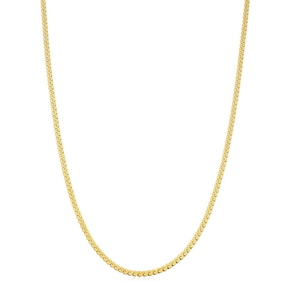 Serpentine Chain Necklace in 14K Gold