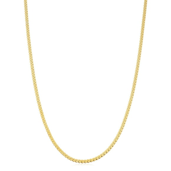 Serpentine Chain Necklace in 14K Gold