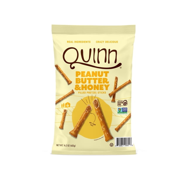 Quinn Peanut Butter & Honey Filled Pretzel Sticks, 14.2 oz.