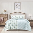 thumbnail image 3 of Laura Ashley 3-Piece Reversible Soft Quilt Set, Assorted Sizes, 3 of 7