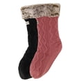 thumbnail image 2 of Hunter Women's 2-Pack Cable Knit Slipper Sock, 2 of 6