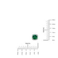 thumbnail image 3 of Cushion Cut Gemstone and 0.15 CT. T.W. Halo Diamond Stud Earrings in 14K Gold, 3 of 5