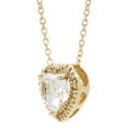 thumbnail image 2 of Lab Created Gemstone & Diamond Accent Heart Pendant Necklace in 14K Gold, 2 of 4