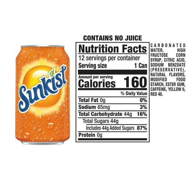 Sunkist Grape Orange Soda 12 24
