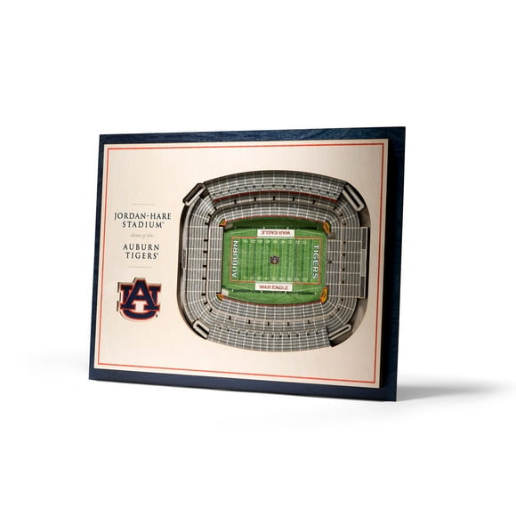 YouTheFan Auburn Tigers 17"x13" 3D 5 Layer Stadium View Wall Art