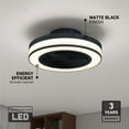 thumbnail image 4 of Artika Elton Fandelier Black with Remote Dimmable Light, 2700K-6000K, 4 of 9