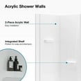 thumbnail image 17 of Breeze 36” x 36” x 77” Corner Shower Kit with Clear Glass, Walls, Base and Hardware, 17 of 20