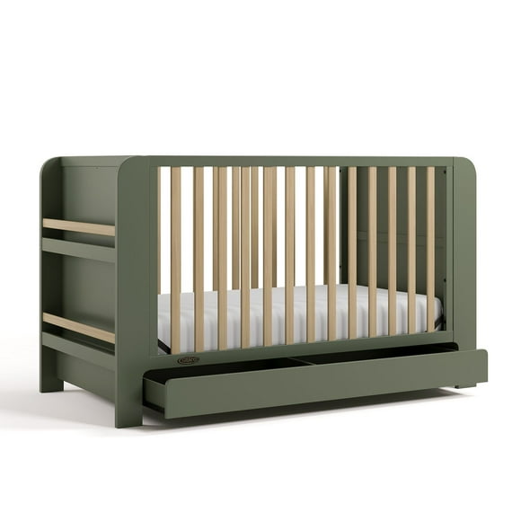 Graco Read-with-Me 4-in-1 Convertible Crib with Drawer, Choose Color