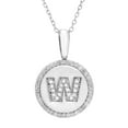 thumbnail image 1 of Diamond Initial Pendant Necklace in Sterling Silver, 1 of 5