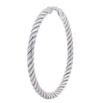 thumbnail image 3 of Italian Twisted Hoop Earrings in Sterling SIlver, 3 of 7