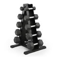 thumbnail image 1 of Marcy 150 lb. Rubber Hex Dumbbell Set with Rack, 1 of 10