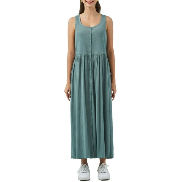 womens button front midi dress Trendy Knit Button Front Midi Dress | Women's Clothing