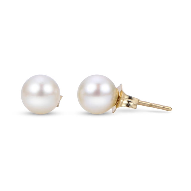 White Cultured Freshwater Pearl Stud Earrings