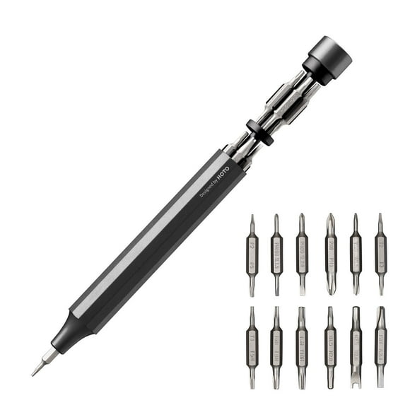 HOTO 24-in-1 Precision Manual Screwdriver Tool, Magnetic,  EDC Pen Screwdriver for Eyeglasses, Electronics, Watches, Phones, Laptops, Cameras, Assorted Colors