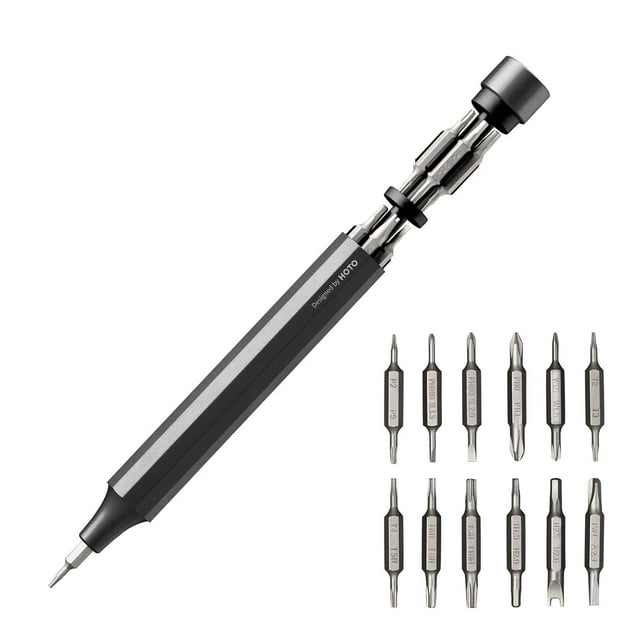 HOTO 24-in-1 Precision Manual Screwdriver Tool, Magnetic, EDC Pen Screwdriver for Eyeglasses, Electronics, Watches, Phones, Laptops, Cameras, Assorted Colors