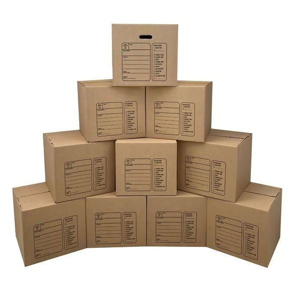 UBMOVE Pack of 10 Premium Medium Moving Boxes 18"x18"x16"