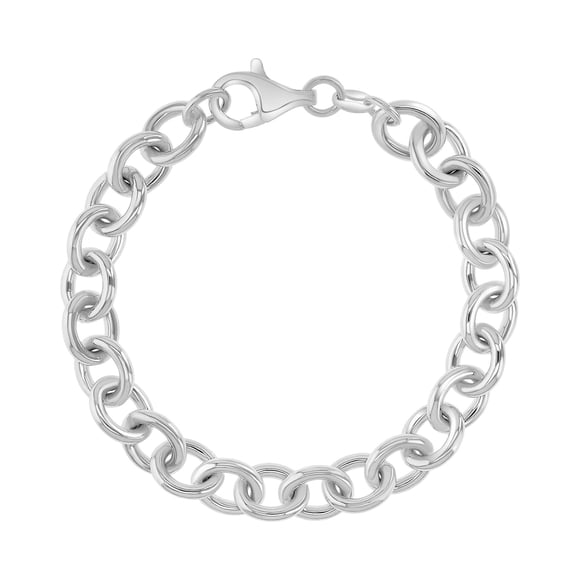 High Polish Cable Chain Bracelet in Sterling Silver