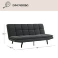 thumbnail image 4 of Eden Fabric Convertible Futon Sofa, Assorted Colors, 4 of 10