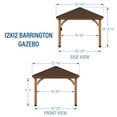 thumbnail image 9 of Backyard Discovery Barrington Cedar Gazebo with Powerport, Choose Size, 9 of 10