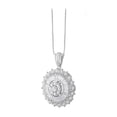 thumbnail image 2 of 0.46 CT.T.W. Round & Baguette Diamond Pendant Necklace in 14K Gold, 2 of 5