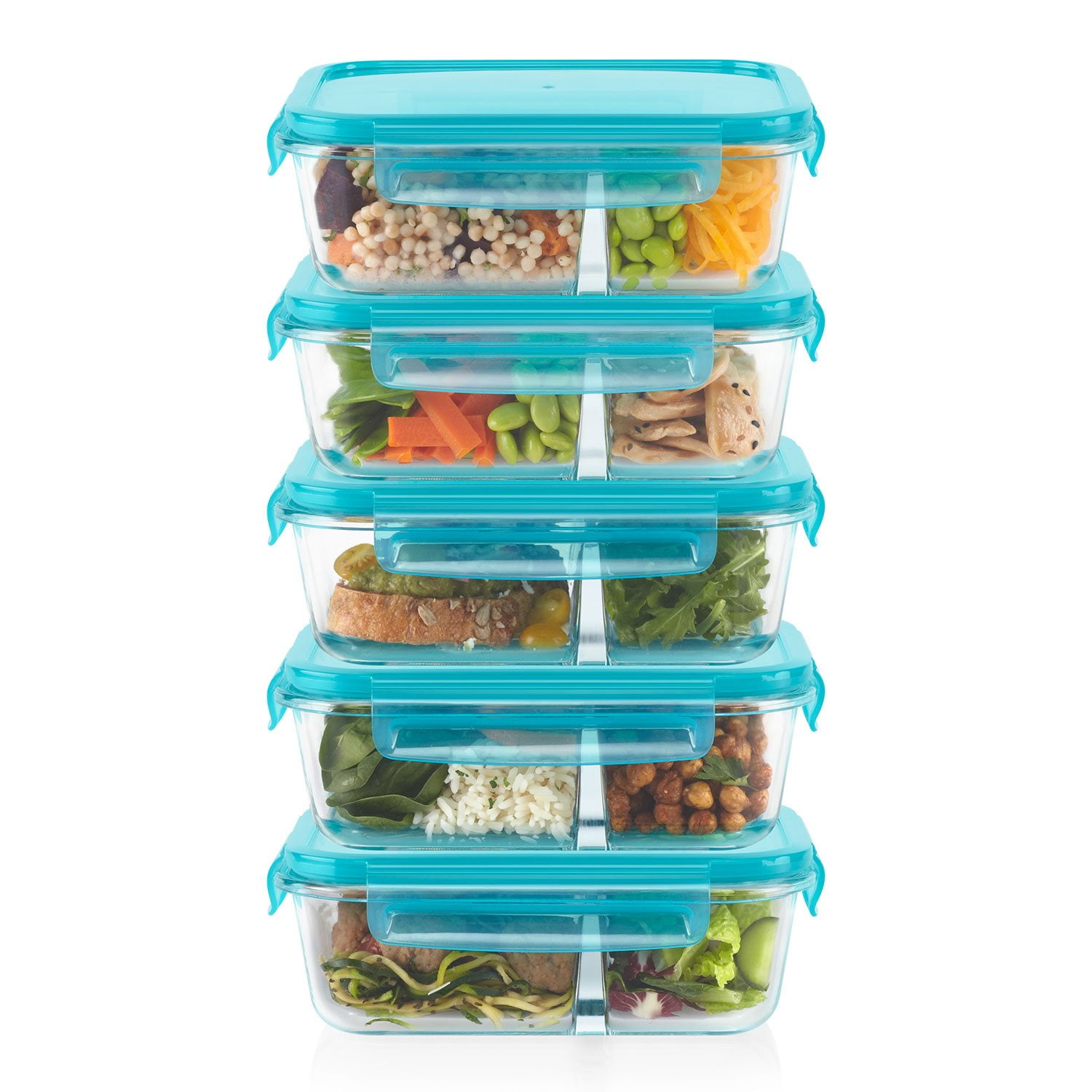 Pyrex Meal Prep 10-Piece Divided Glass Food Storage Set