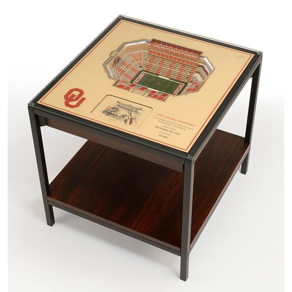 YouTheFan Oklahoma Sooners Lighted Stadium End Table