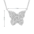 thumbnail image 4 of Diamond Butterfly Pendant Necklace in Sterling Silver, 4 of 5