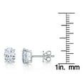 thumbnail image 6 of Fancy Cut Lab Created White Sapphire 4 Pair Earring Set in Sterling Silver, 6 of 16