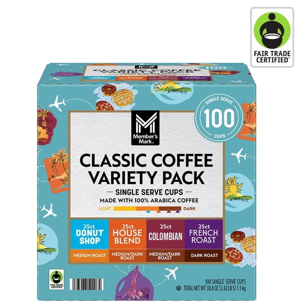 Member's Mark Classic Coffee Pods, Variety Pack, 100 ct