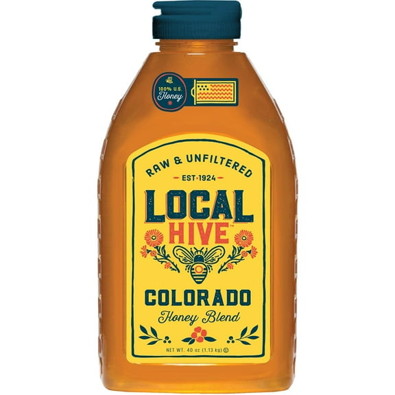 Local Hive Colorado Raw and Unfiltered Honey, 40 oz.