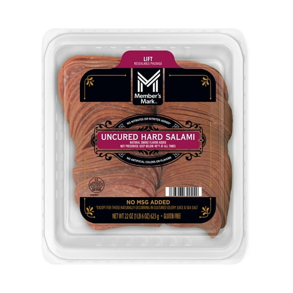 Member's Mark Uncured Hard Salami, Sliced 1 lb. 6 oz.