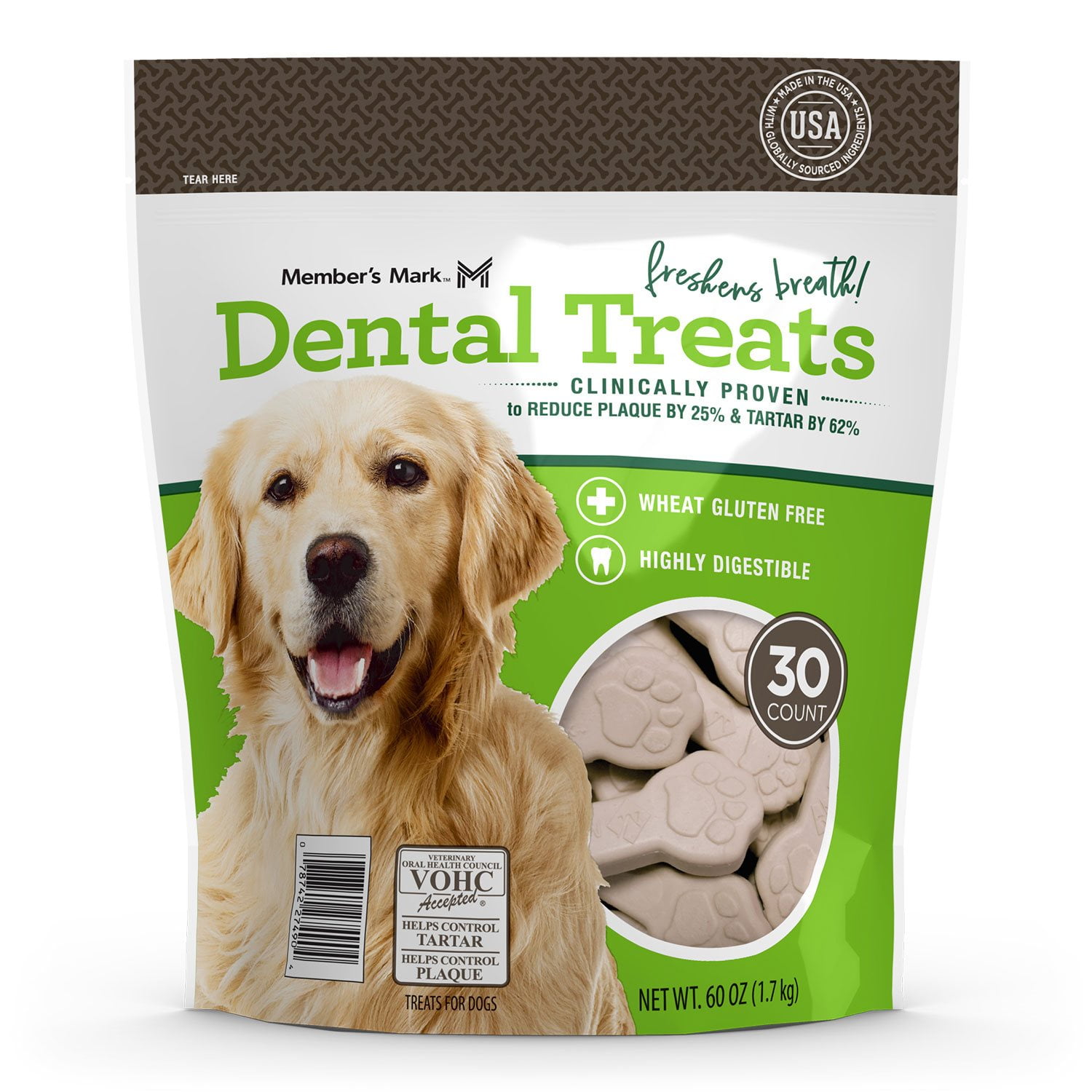 Member's Mark Dental Chew Treats for Dogs, 30