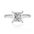 thumbnail image 1 of Lab Created Princess Cut Solitaire Diamond Ring, 1 of 9