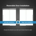 thumbnail image 3 of OVE Decors Selby 55-1/2 - 60"W x 74"H Frameless Sliding Shower Door with Clear Glass, 3 of 9