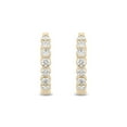thumbnail image 3 of Round Cut In and Out Diamond Hoop Earrings in 14K Gold, 3 of 7
