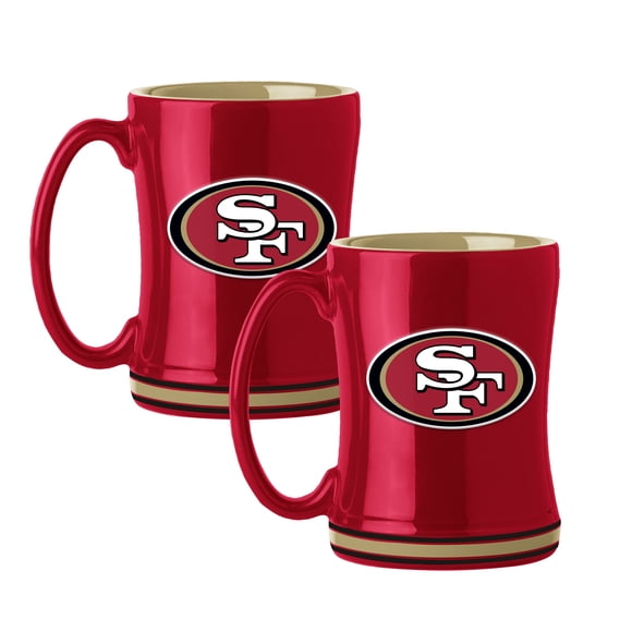 Logo Brands San Francisco 49ers 14oz Relief Mug Set