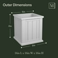 thumbnail image 4 of Mayne Cape Cod Square Planter, Choose Size, 4 of 10
