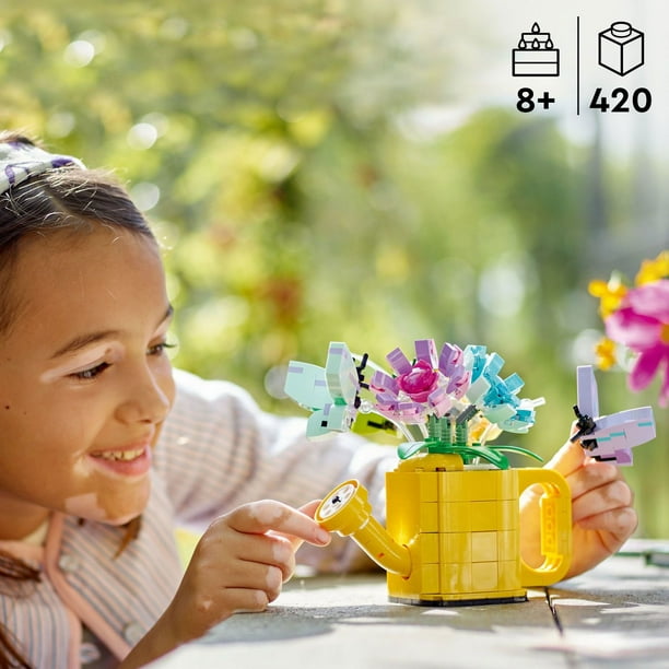 LEGO Creator 3in1 Flowers in Watering Can Building Set, 420 pcs