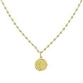 thumbnail image 1 of Saint Benedict Reversible Beaded Chain Pendant Necklace in 14K Gold, 1 of 3