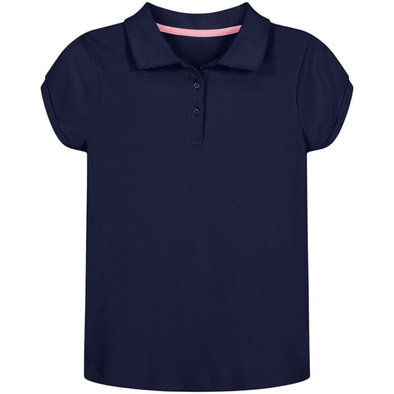 Nautica Girls Uniform Short Sleeve Interlock Polo