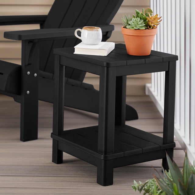 Keter Deluxe Side Table with Shelf
