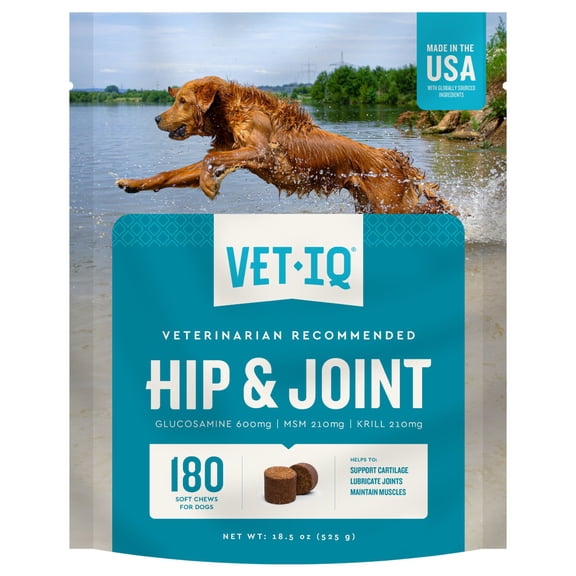 VETIQ Maximum Strength Hip & Joint Soft Dog Chews, Chicken Flavored, 180 ct.
