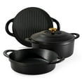 thumbnail image 1 of Tramontina 4-Piece Stackable Enamel Cast Iron Cookware Set (Choose Color), 1 of 14