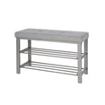 thumbnail image 3 of neatfreak Fabric Upholstered Shoe Storage Bench, 3 of 8