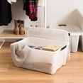 thumbnail image 5 of IRIS USA 45 Qt Buckle-Up Storage Box, Natural, 4 Piece Set, 5 of 5