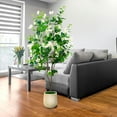 thumbnail image 5 of Faux 6' White Bougainvillea Tree in White Pot, 5 of 6